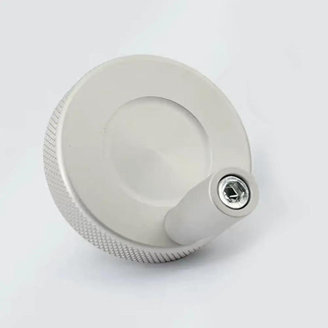 Compact 1 Pc Aluminum Alloy Knurled Handwheel For Rocker Machine Tool Adjustment Featuring Smooth Grip Non-slip Surface With 80mm Outer Diameter And 14mm Aperture For Precision Handling, side view with set screw