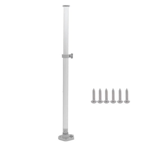 Telescopic Aluminum Table Leg with Anodized Frosted Finish, Adjustable 510-760mm, Foldable for RVs and 6 screws