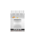 Premium Stainless Steel Upright Freezer With Secure Factory Lock Cranks Out Minus Twenty Five Degrees fits under ADA counters.
