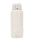 Top Shelf Portable Milk Warmer With Hella Quick 50W Heating Cordless Rechargeable Baby Bottle Heater in off-white color.