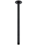 16 Inch Matte Black Ceiling Mounted Shower Arm And Flange For Rain Shower Head, Anti Rust Stainless Steel Design, Standard 1/2 Inch NPT Threads