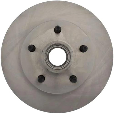 Front view of Centric C-Tek automotive front brake rotor with center bore and five lug studs.