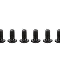 Mountain Bike Disc Brake Rotor And Pads 203mm Five Bolt Build With Stainless Steel Outer And Aluminum Inner For Hydraulic Mechanical Brakes Buttery Stopping Power For Gnarly Trail Riding. Set of six black bolts for mounting brake rotor.