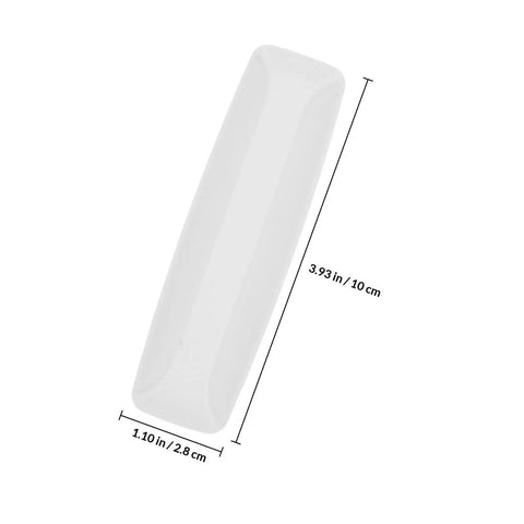 Top Grade No Hassle Self Adhesive Cabinet Handles Pair White Pp Drawer Knobs 3.93 in long, 1.10 in wide sleek design