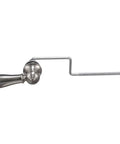 Universal Fit Toilet Tank Flush Lever With Faucet Style Decorative Brushed Nickel Finish Easy Install For Front Side Or Angle Mount Toilet Metal Construction With 8 Inch Adjustable Brass Arm.