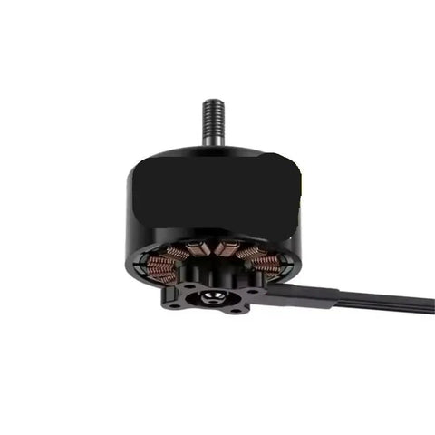 900KV RC FPV Drone Motor for 6S Power With Beefy Torque Fits 8 To 10 Inches Drones, side view of compact design with wires