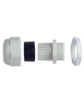 10 Pcs M16X1.5 Polyamide Cable Gland Connectors White IP68 Water Resistant Strain Relief Locknut parts layout