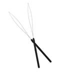 Pro Grade Hair Extension Loop Needle Threader Set With 10 Black Pulling Hooks And Bead Tools For Easy Weaving And Securing Hair Extensions Durable Plastic Handles Quick No Fuss DIY Salon Quality Tool Kit, black loop needles