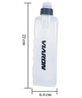 Curved Water Bottle For Running And Cycling 400ml Ergonomic Sports Flask with dimensions for waist pack use