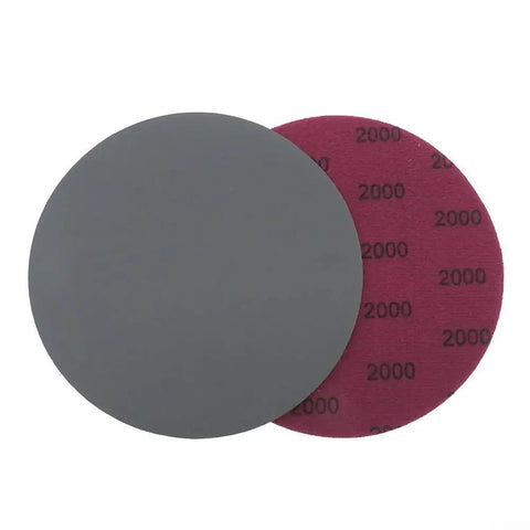 25 Pack Premium 5 Inch Hook Loop Sandpaper Discs Wet Dry Grit Levels 1000 To 5000 Silicone Carbide showing grit 2000 pads.