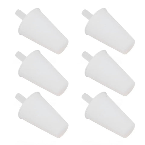Aramox Silicone Plug Kit: 20 High Temp Heat Resistant Conical Stoppers For Electroplating And Powder Coating Tasks With Excellent Sealing Performance And Durable Construction. 20 white silicone conical plugs for threaded hole sealing