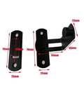 Right Angle Privacy Lock For Sliding Barn Doors And Cabinets Anti Tamper Cam Lock For Interior And Exterior Use, dimensions labeled