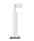 Freestanding Toilet Paper Holder With Reserve Storage Holds 3 To 4 Rolls 22 Inch Matte Black Stainless Steel Stand Weighted Base And Anti Slip Design For Stable No Fuss Bathroom Organization