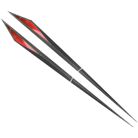 Premium TPU Protective Exterior Decals For Tesla Cybertruck Body Line Trims and Hood Graphics with sharp red diamond accents.