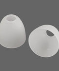 4 Pack Bell Shaped Frosted Glass Shade Replacement for Ceiling Fans and Wall Light Fixtures, Lipless Design with One and Five Eighths Inch Fitter Opening