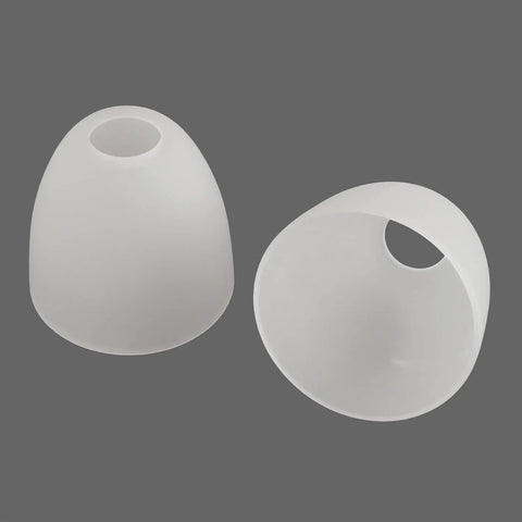 4 Pack Bell Shaped Frosted Glass Shade Replacement for Ceiling Fans and Wall Light Fixtures, Lipless Design with One and Five Eighths Inch Fitter Opening