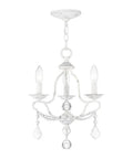 Chesterfield 3 Light Mini Chandelier In Antique White Traditional Steel Build Ceiling Fixture With Vintage Charm for living room.
