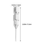 Grease Needle Nozzle Kit Two Piece Leakproof Fittings For Precision Lubrication Sealed Bearings shown front view with dimensions