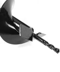 Close-up of Pro Grade Garden Auger Drill Bit for Quick Post Holes and Tree Planting Manganese Steel Single Blade 80 cm Length
