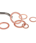 Heavy Duty 200 Piece Red Copper Flat Washer Assortment Kit Metric Sizes M5 To M14 For Ultimate Leak Proof Sealing On Your Cars And Engines Plus Hydraulic Systems Banjo Oil Pan Drain Plugs And Fittings Stay Sealed Like A Boss Even Under Stress, red copper washers in assorted sizes