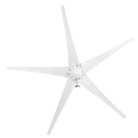 1600W Five Blade Wind Turbine Generator With Low Start Up Speed And Permanent Magnet Alternator For Off Grid Renewable Energy Power blade close-up
