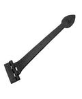 15 Inch Black Wrought Iron Strap Hinge With Spade Tip Heart Style For Doors And Gates Includes Mounting Hardware