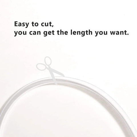 Clear PVC vinyl tubing, 5/8 in ID x 13/16 in OD, lightweight BPA-free, 9.84 ft length