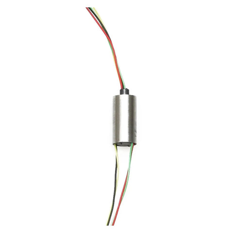 Slip Ring Rotary Joint 6mm Diameter 4CH 8CH Conductive Slip Ring 1A 1.5A 360 Degree Rotation Connector For Cameras Robotics Test Gear And Rotating Platforms Gold Contact Points For Stable Signals, 6mm metal body with wires
