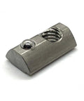 Stainless Steel Self Aligning Roll In T Nuts Ball Spring 25 Pack 15 Series Aluminum Extrusion T Slot Hardware, close-up view.