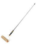 Heavy Duty Paint Roller Kit With Long Extension Pole And Six Stainless Rods Two Nine Inch Replacement Covers For Zero Sweat Wall And Ceiling Painting A Total Game Changer That Takes The Grind Out Of Any House Reno - Extendable roller with comfortable grip.