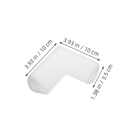 Thickened Foam Corner Protectors For Picture Frames And Mirrors, Adjustable L Shaped Cushions To Cushion And Protect shown with dimensions