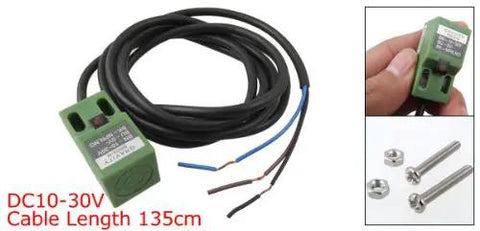 Inductive Proximity Switch SN04 NPN NO Sensor with cables and screws, 4mm sensing, 10-30V DC, for industrial automation