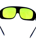 Heavy Duty Laser Protective Eyewear Delivering Rock Solid Shield Against 808Nm 1064Nm And 10600Nm Energy With Crystal Clear Views And Hella Comfy Adjustable Straps For Serious Daily Work Use - front view with green lenses