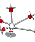 Close-up of Three Inch Powder Actuated Fasteners With One Inch Washer Drive Pins PW300 100 Pack for concrete, masonry, and steel.