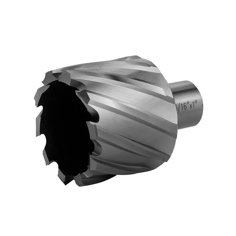Badass Hss Annular Cutter 1 13/16 Inch Cut Diameter With 3/4 Weldon Shank, showing precision cutting teeth and shank design.