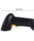 Side view of Lightning Fast Handheld USB Barcode Scanner Wired 1D Barcode Reader For Supermarkets And Convenience Stores And Warehouses With 200 Scans Per Second Works Through Glass Bright Sunlight And Dark Environments, showing measurements.