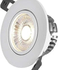WKNHHL Recessed Lighting Housing Trim Kits Aluminum Adjustable Angle Led Downlight Embedded Ceiling Panel Lamp Commercial Use Round Recessed Spotlight Flood Light,Warm Ligh,Warm with white trim and adjustable angle.
