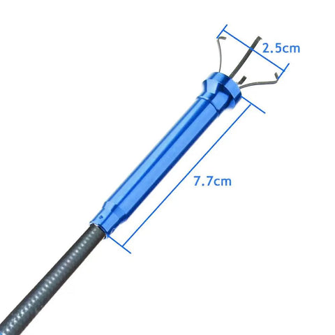 Flexible Claw Pickup Tool With Magnet And LED Light, 28 Inch Telescoping Reacher With Four Claws For Small Parts Jewelry Mechanics And Home DIY, Extendable Grabber Tool In Blue