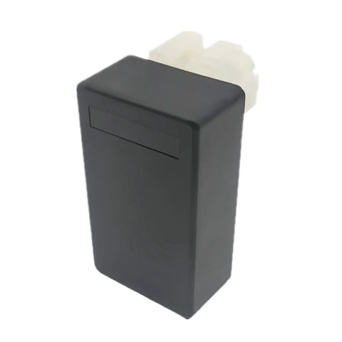 Black CDI Box Ignition Control Module for GY6 50cc to 150cc Engines with 6 Pin Connector, durable spark timing upgrade.