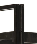Close-up of powder-coated steel frame from Dope 5 Tier Black Bookcase With Solid Mango Wood Shelves And Powder Coated Steel Frame Industrial Style Storage Rack For Books And Decor 15.7 By 11.8 By 70.9 Inches