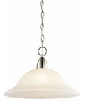 Nicholson Pendant 1 Light In Brushed Nickel With Satin Etched Glass Dope Modern Look For Dry Locations A19 Bulb Not Included