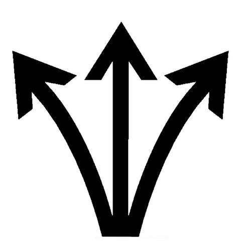 Logo depicting three black arrows pointing upward, with a central tall arrow flanked by angled side arrows.