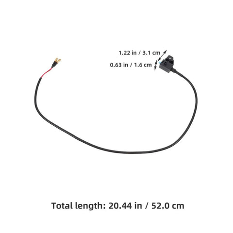 4 Piece Motorcycle Brake Switch Set Waterproof Durable Plastic Easy Install For Electric Bikes And Motorbikes Faster Brake Response And Flexible Foot Brake Lever Control with 20.44 in length