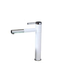 USZWBY Bathroom Vessel Sink Tempered Glass Vessel Sink and Faucet Combo Bathroom Washbasin Bowl Sink Lavatory Basin 22"×8.8"×5.3" Bathroom Sink faucet in sleek white design.