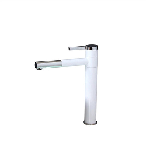 USZWBY Bathroom Vessel Sink Tempered Glass Vessel Sink and Faucet Combo Bathroom Washbasin Bowl Sink Lavatory Basin 22"×8.8"×5.3" Bathroom Sink faucet in sleek white design.
