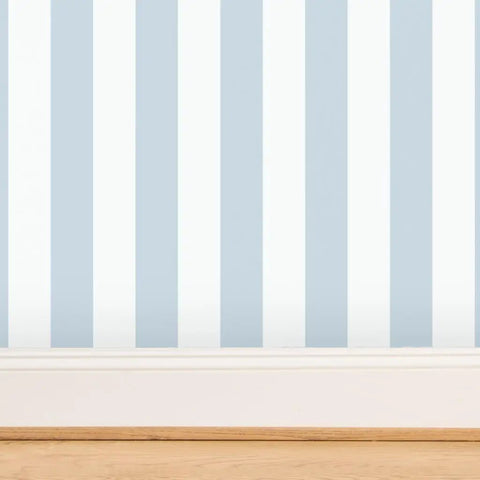 Top Shelf Classic Traditional Leather Grain Vinyl Wallpaper Hella Durable Type Ii Commercial Grade Wallcovering Built Tough For Offices And Event Spaces Professional Paste Applied Custom Print in blue and white striped design.