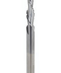 Premium CNC Compression Bit With Two Flute Spiral End Mill For Laminates And Plywood Chip Breaker Router Bit Quarter Inch Diameter And Shank Solid Tungsten Carbide For A Smooth Mirror Finish And Clean CNC Milling, full side view