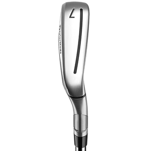 Qi Max Irons Graphite Regular Men's Right Hand Set 5 Through PW And AW, front view of iron designed for enhanced feel and precision.