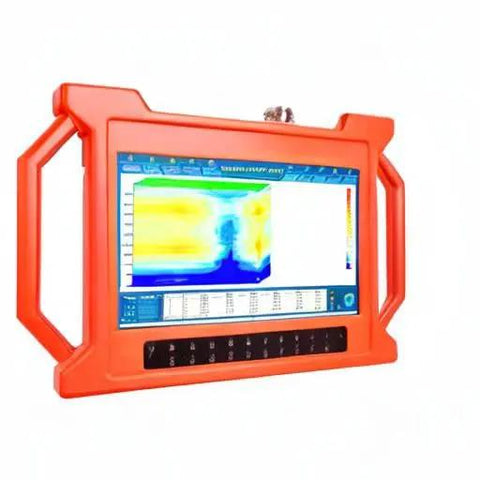 Portable Auto Analysis Water Detector 300M Geophysical Prospecting Gear with display screen for geological exploration.