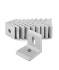 Rock Solid Aluminum Inside Corner Bracket For T Slot Extrusion 90 Degree Angled Connector clear anodized pack of ten durable piece